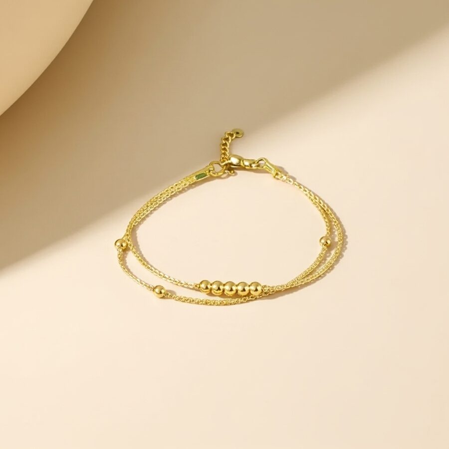 Gold Bead Chain Bracelet