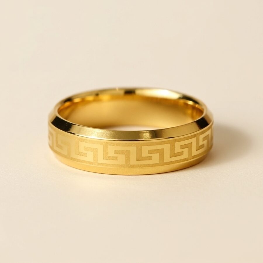 Gold Greek Key Women's Ring