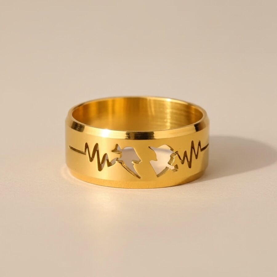 Gold Broken Heart Women's Ring