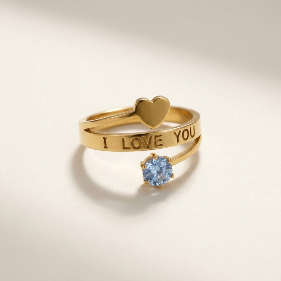 Gold  Heart Ring