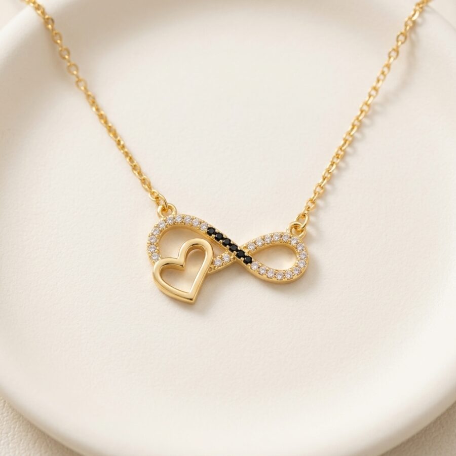 Women's Heart Infinity Necklace
