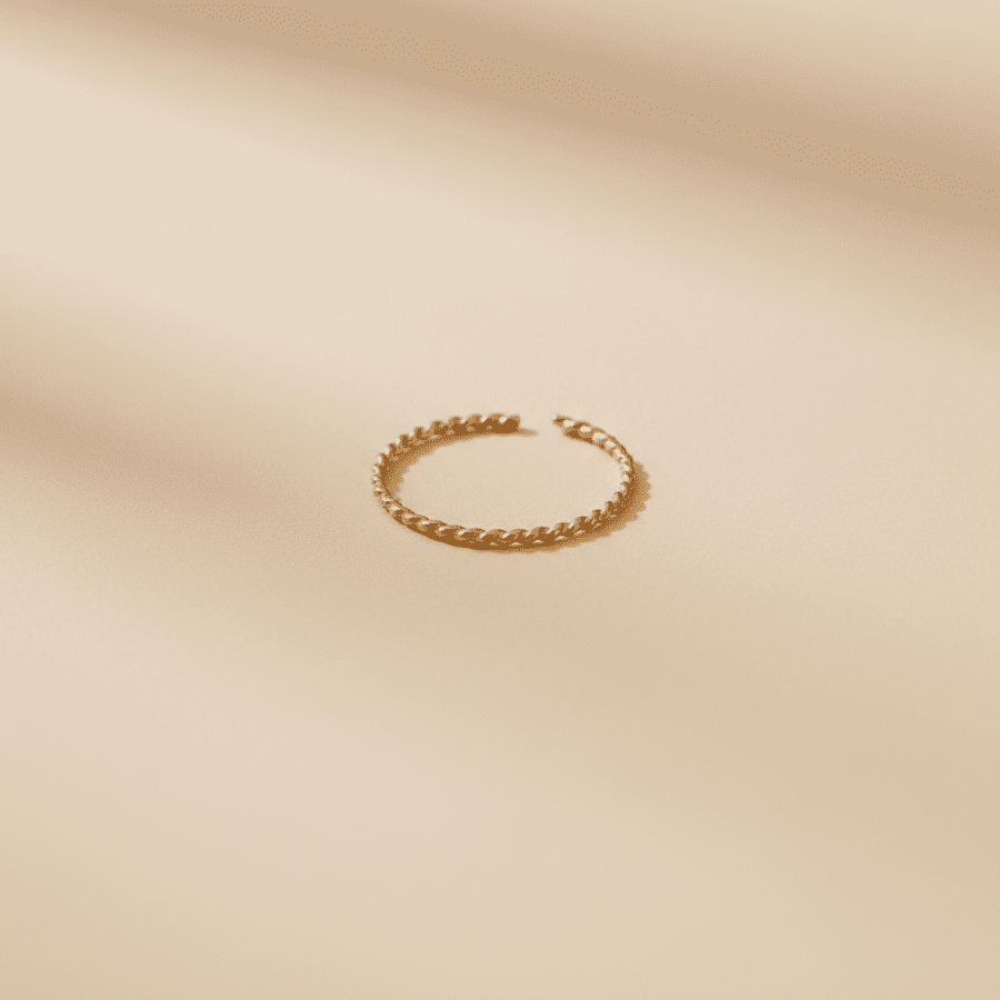 Gold Twisted Rope Nose Ring