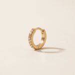 Zara sparkle hinged gold nose hoop for women – stainless steel Pakistan – view 2