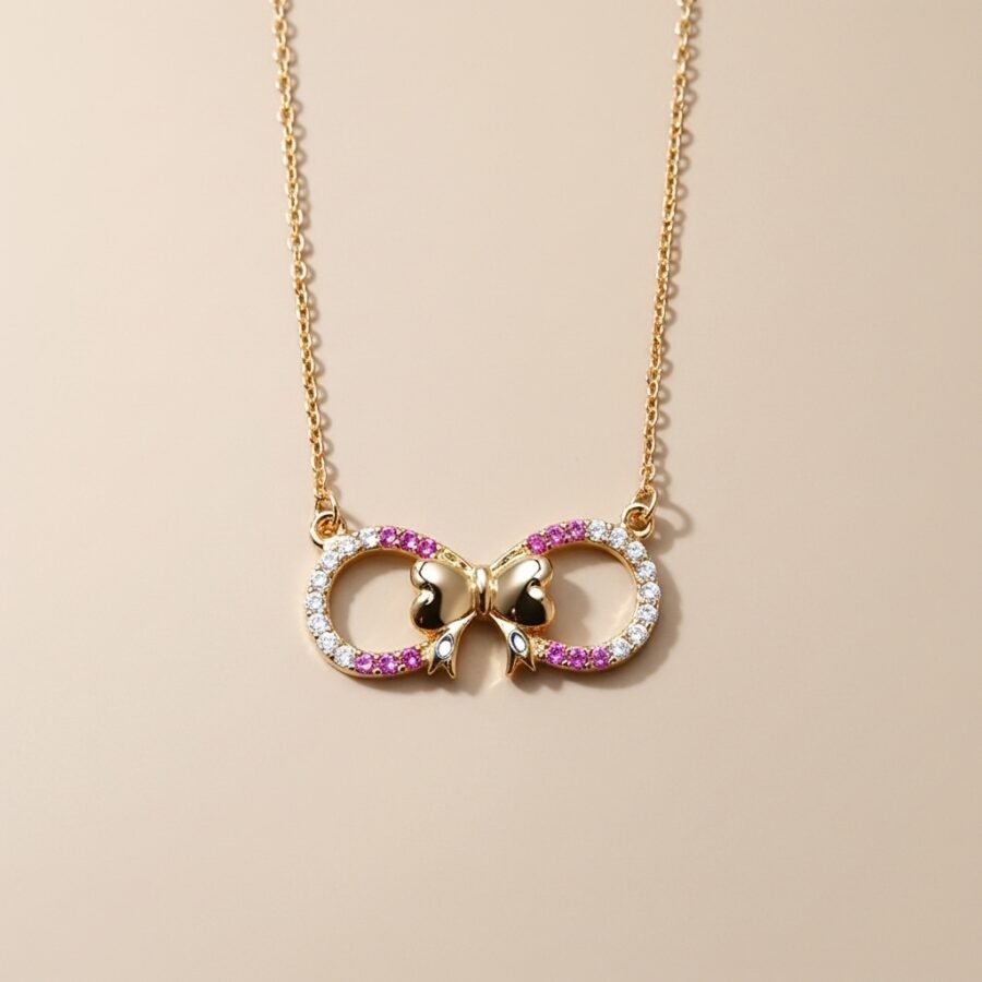 Women's Bow Crystal Necklace