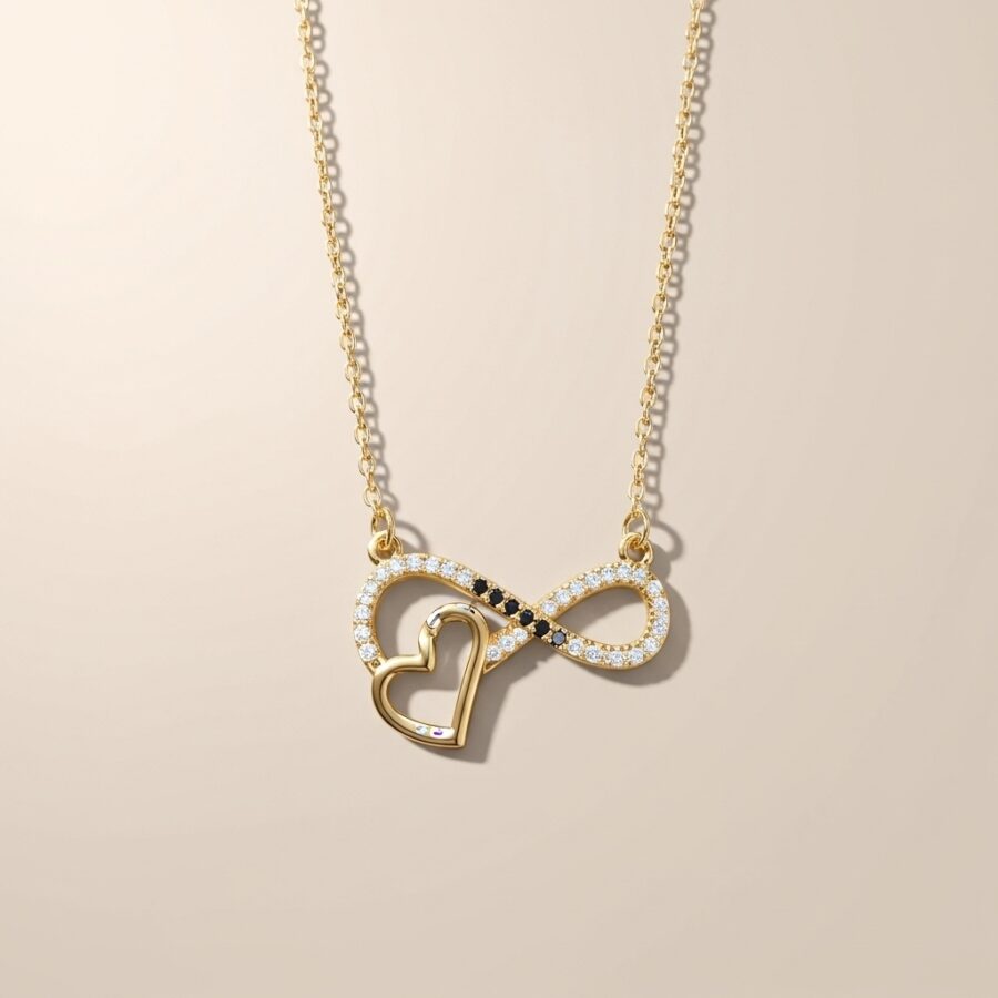 Women's Heart Infinity Necklace